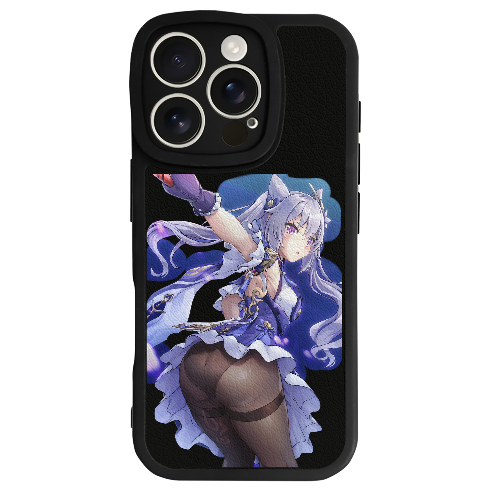 げんし神 刻晴 こくせい genshin Kokusei 【iPhone 16シリーズ対応】シリコンスマホケース（レザー調） 材質：シリコン